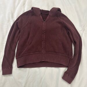 Purple-Red Zip Up Lululemon Sweater
